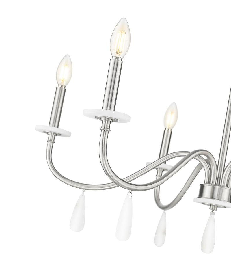 Toussant 6 Light 32" Chandelier in Brushed Nickel