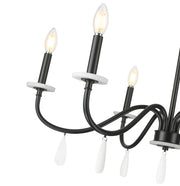 Toussant 6 Light 32" Chandelier in Matte Black