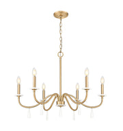 Toussant 6 Light 32" Chandelier in Modern Gold