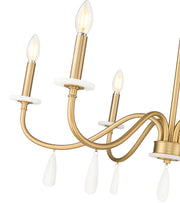 Toussant 6 Light 32" Chandelier in Modern Gold