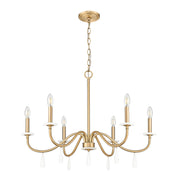 Toussant 6 Light 32" Chandelier in Modern Gold