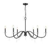 Toussant 6 Light 45" Chandelier in Matte Black