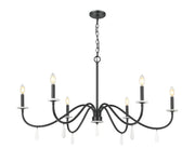 Toussant 6 Light 45" Chandelier in Matte Black