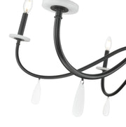 Toussant 6 Light 45" Chandelier in Matte Black