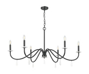 Toussant 6 Light 45" Chandelier in Matte Black