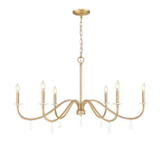 Toussant 6 Light 45" Chandelier in Modern Gold