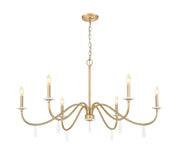 Toussant 6 Light 45" Chandelier in Modern Gold