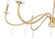 Toussant 6 Light 45" Chandelier in Modern Gold