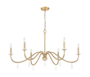 Toussant 6 Light 45" Chandelier in Modern Gold