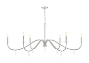 Toussant 6 Light 63" Chandelier in Brushed Nickel