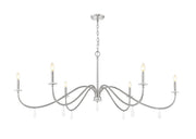 Toussant 6 Light 63" Chandelier in Brushed Nickel