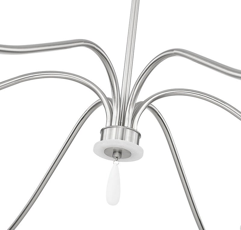 Toussant 6 Light 63" Chandelier in Brushed Nickel
