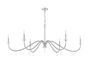 Toussant 6 Light 63" Chandelier in Brushed Nickel