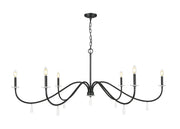 Toussant 6 Light 63" Chandelier in Matte Black