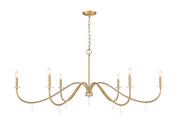 Toussant 6 Light 63" Chandelier in Modern Gold