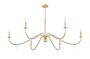 Toussant 6 Light 63" Chandelier in Modern Gold