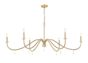 Toussant 6 Light 63" Chandelier in Modern Gold