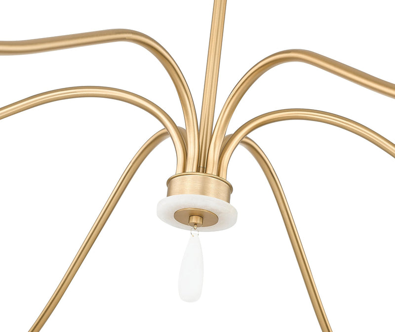 Toussant 6 Light 63" Chandelier in Modern Gold