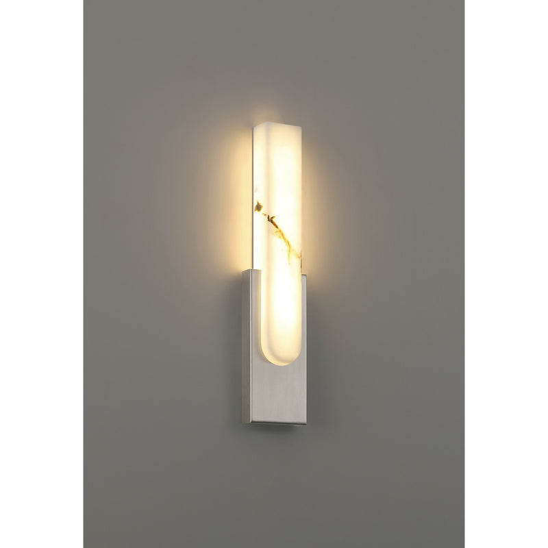 Victoria LED Wall Sconce in Brushed Steel