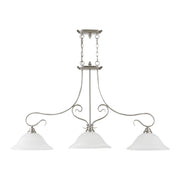 Coronado 3-Light Linear Chandelier in Brushed Nickel