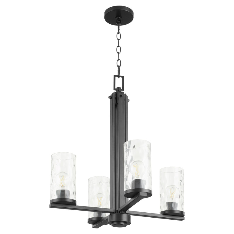 Steinway 4 Light Chandelier in Matte Black