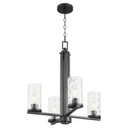 Steinway 4 Light Chandelier in Matte Black