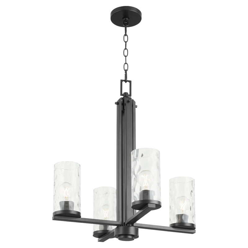 Steinway 4 Light Chandelier in Matte Black