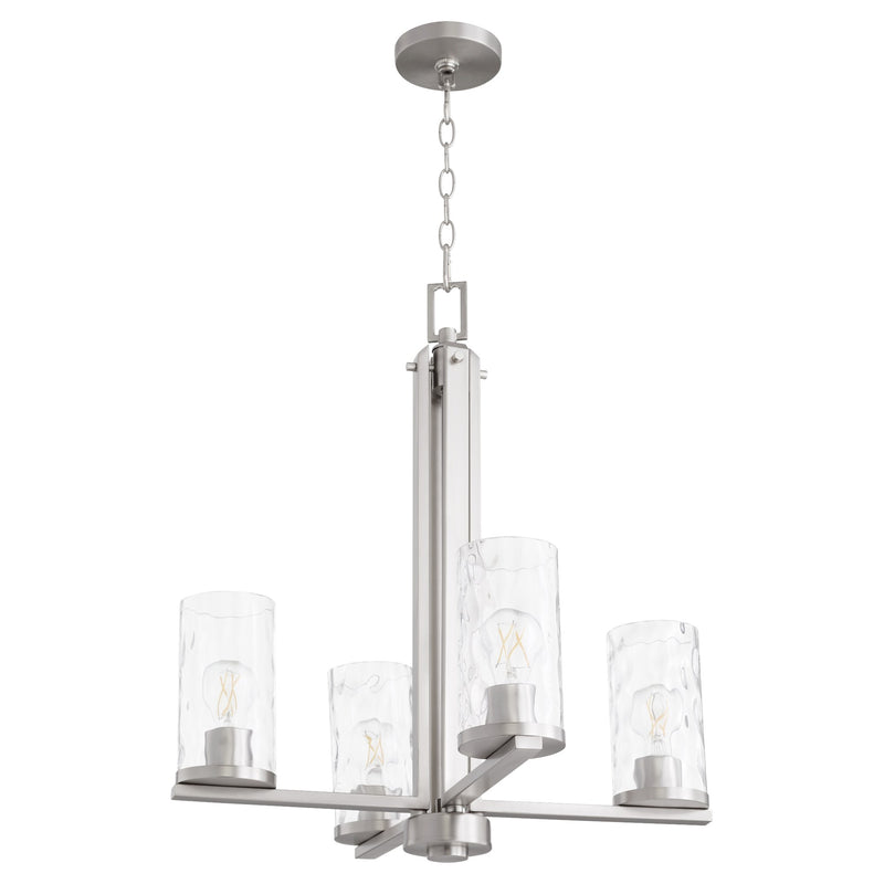 Steinway 4 Light Chandelier in Satin Nickel