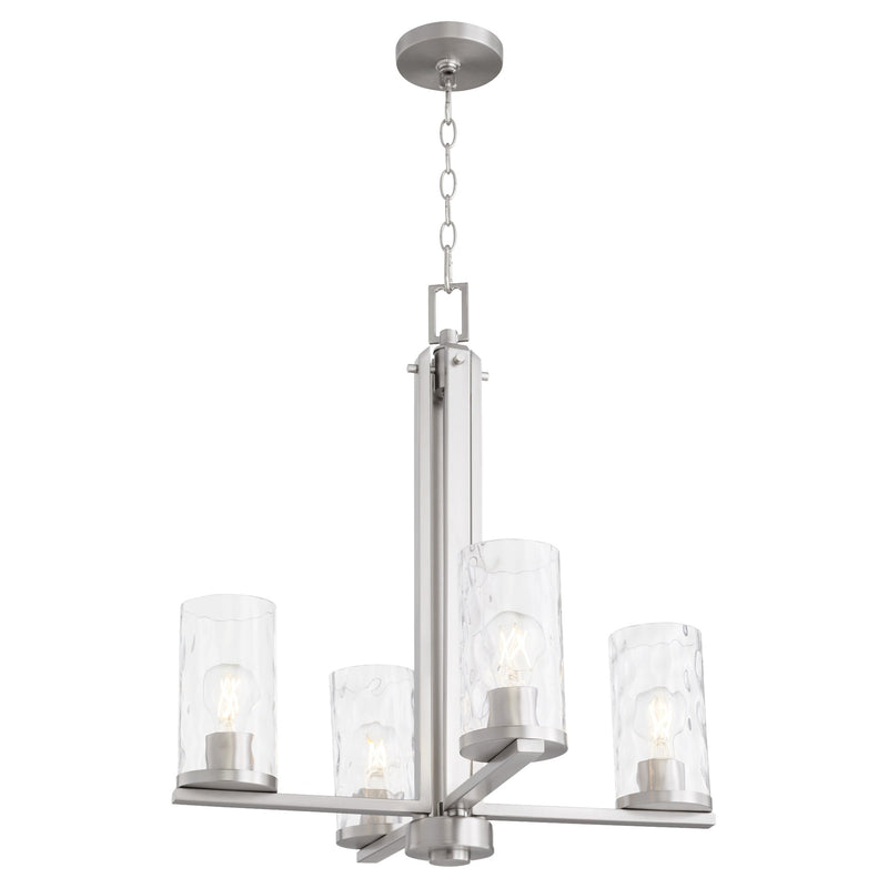 Steinway 4 Light Chandelier in Satin Nickel