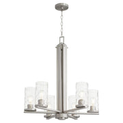 Steinway 6 Light Chandelier in Satin Nickel