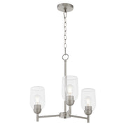 Wallinger 3 Light Chandelier in Satin Nickel