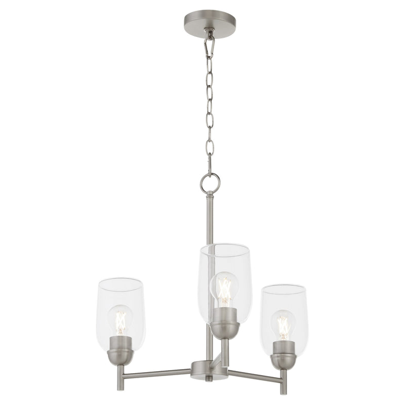 Wallinger 3 Light Chandelier in Satin Nickel