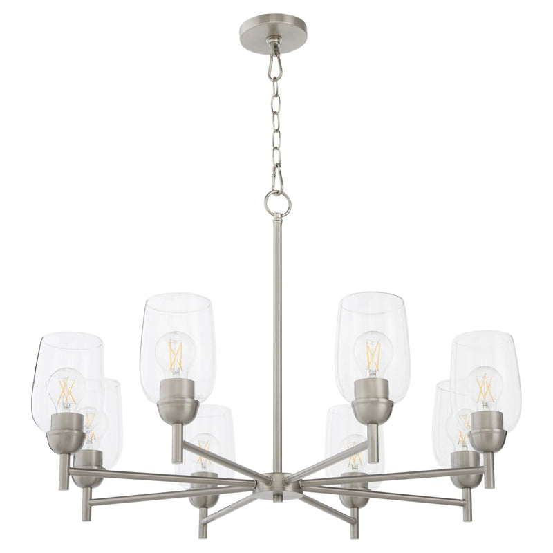 Wallinger 8 Light Chandelier in Satin Nickel