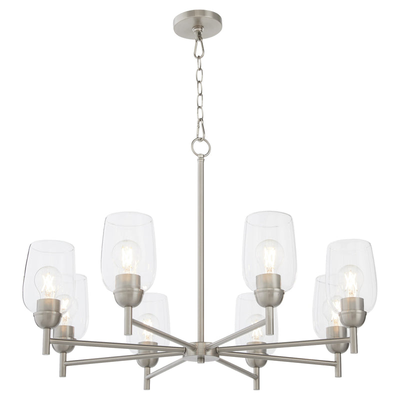 Wallinger 8 Light Chandelier in Satin Nickel