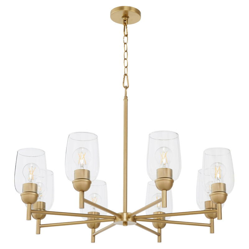 Wallinger 8 Light Chandelier in Aged Brass