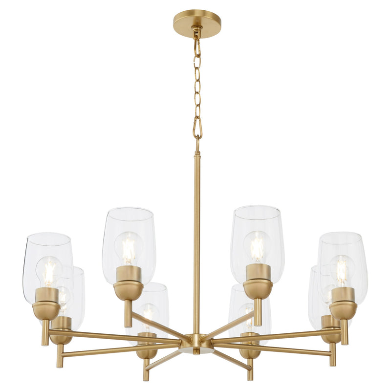 Wallinger 8 Light Chandelier in Aged Brass