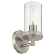 Lily Small Wall Sconce in Brushed Steel