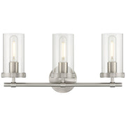 Lily 3-Light Bath Vanity Light in Brushed Steel