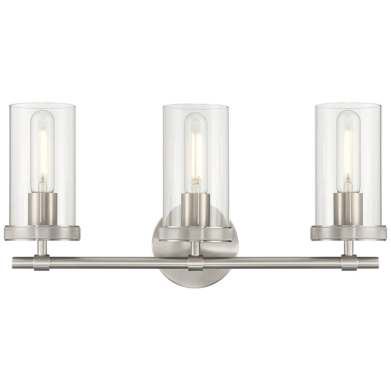 Lily 3-Light Bath Vanity Light in Brushed Steel