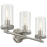 Lily 3-Light Bath Vanity Light in Brushed Steel