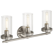 Lily 3-Light Bath Vanity Light in Brushed Steel