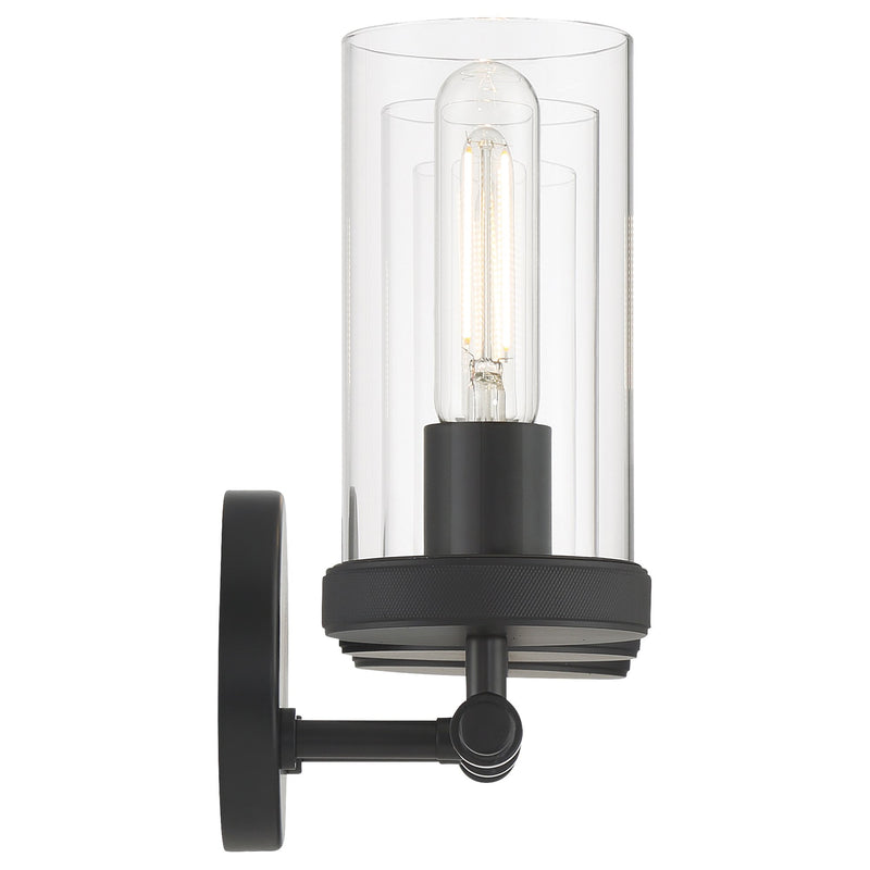 Lily 3-Light Bath Vanity Light in Matte Black