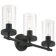 Lily 3-Light Bath Vanity Light in Matte Black