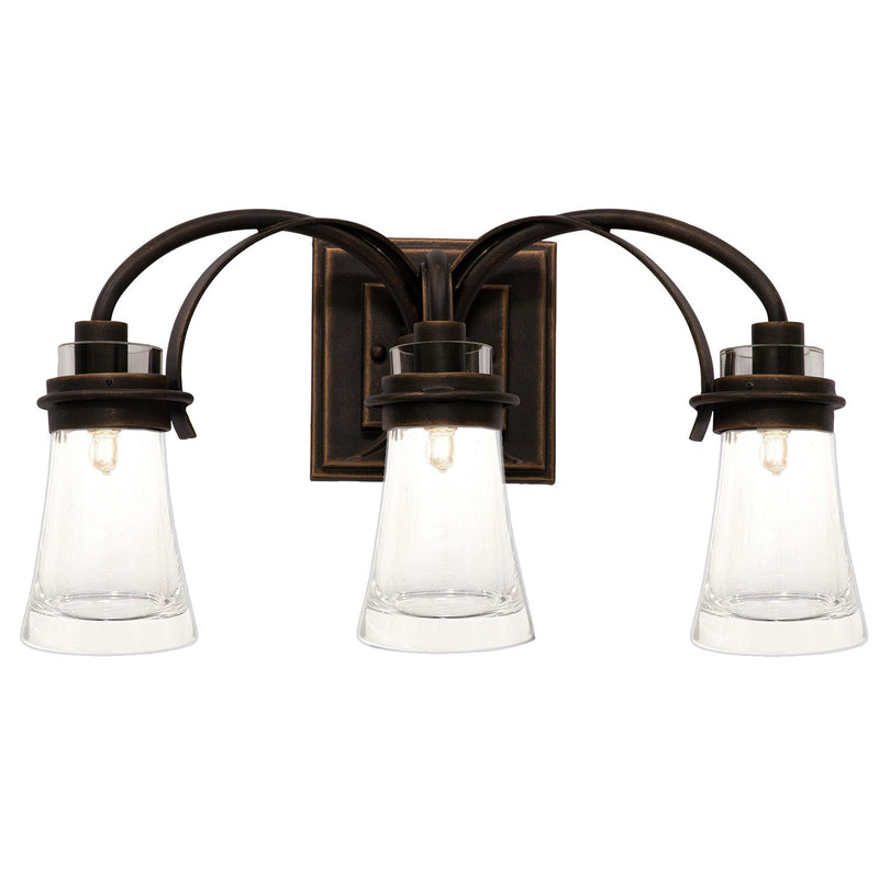 Dover 3-Light LED Bath Vanity Light in Antique Copper