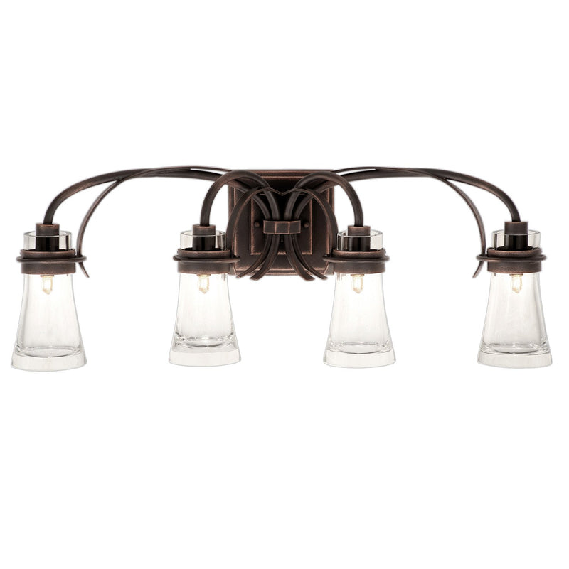 Dover 4-Light LED Bath Vanity Light in Antique Copper