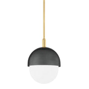 Nyack Medium Pendant in Aged Brass / Black
