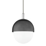 Nyack Medium Pendant in Polished Nickel / Black
