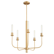 Sheridan 5 Light Chandelier in Aged Brass