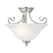 Coronado 2-Light Semi-Flush Mount in Brushed Nickel