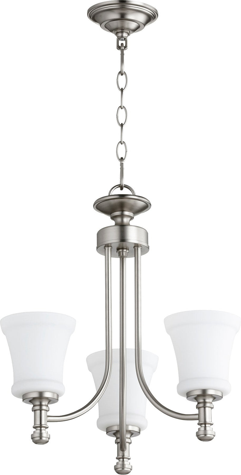 Rossington 3 Light Chandelier in Satin Nickel